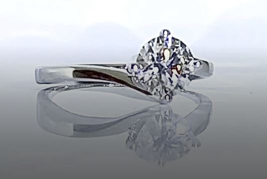 eClarity Diamond Engagement Ring in 18k White Gold – Tango Collection