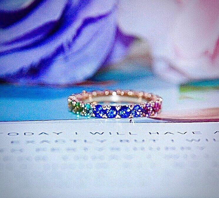 Forever Enchanting: 18k Gold Eternity Rings Aglow with Diamonds or Captivating Gemstones